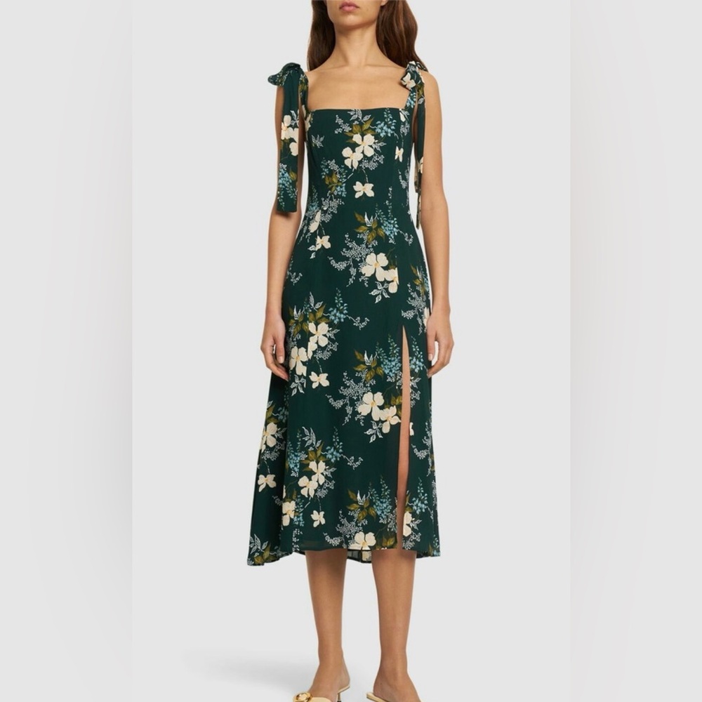 Floral Green Midi Dress